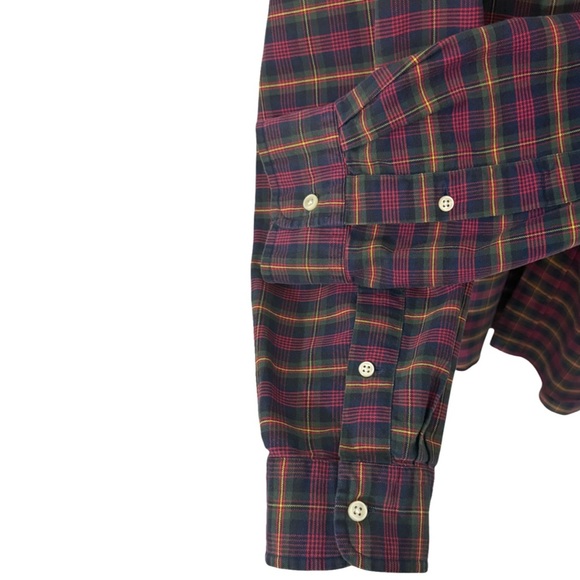 Polo Ralph Lauren Classic Fit Plaid Button-Down Shirt Navy/Multi Plaid XL - Picture 4 of 5